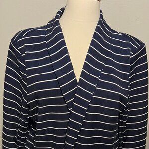 Christopher & Banks Women's XL Navy Striped Blazer